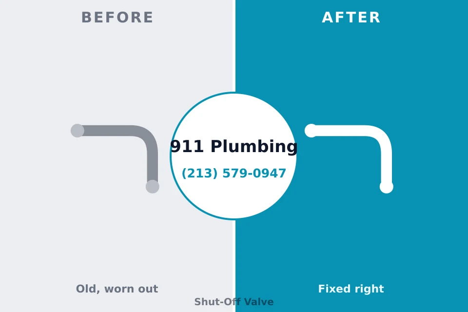 Before and after: plumbing repair Stratford, NJ